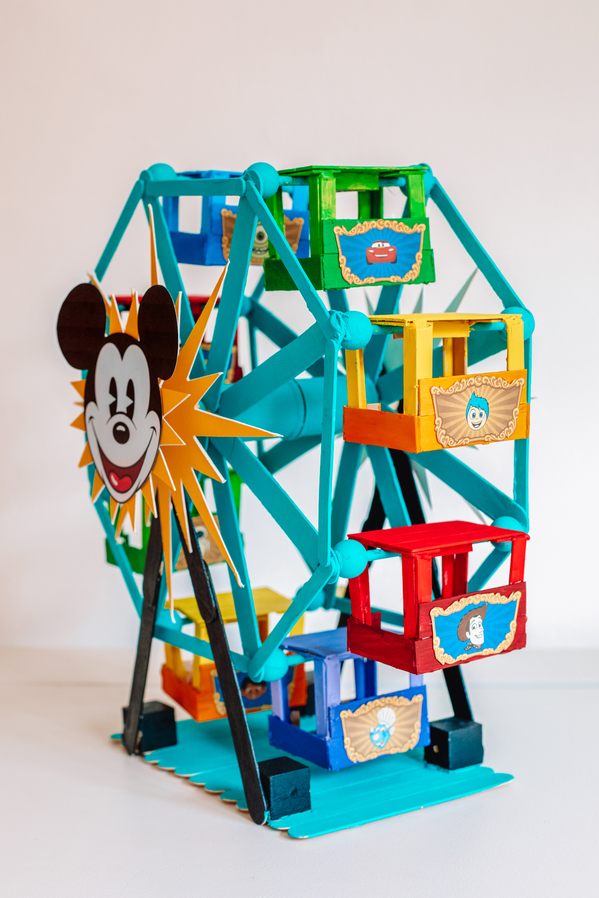 How To Popsicle Stick Ferris Wheel (+ Pixar PalARound) Studio DIY