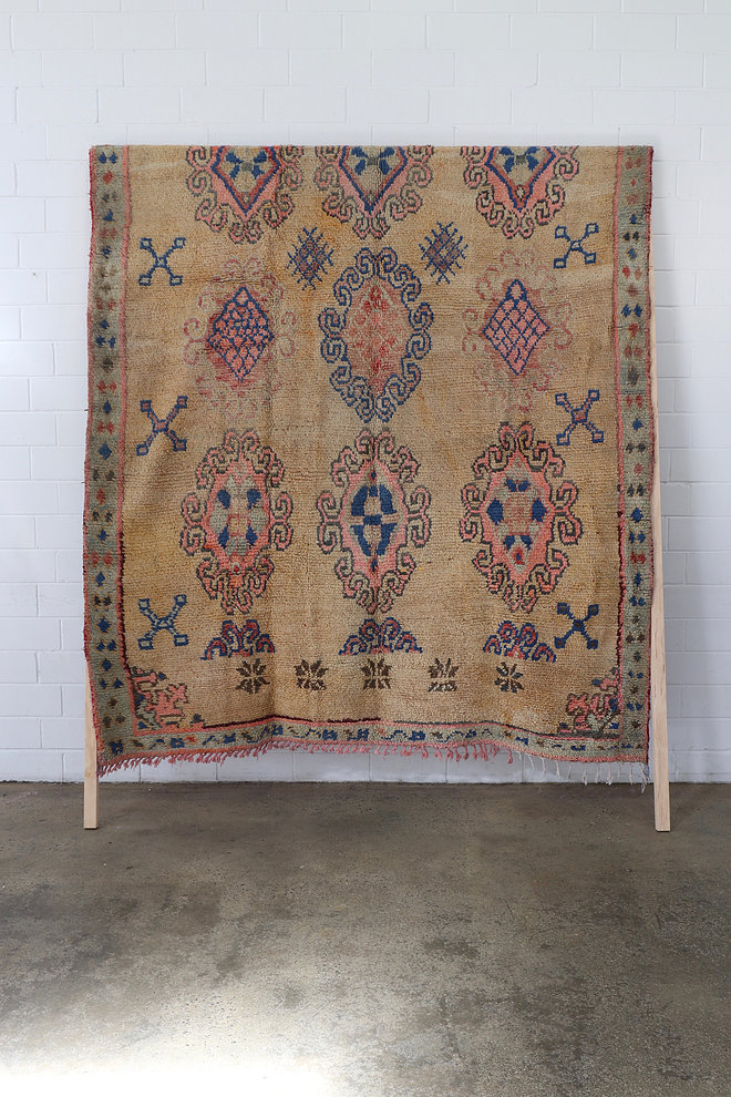 Purple and Pink Vintage Boujaad Rug