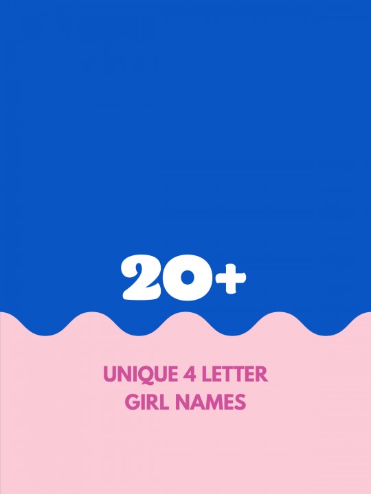 Graphic Saying 20+ 4 Letter Girl Names