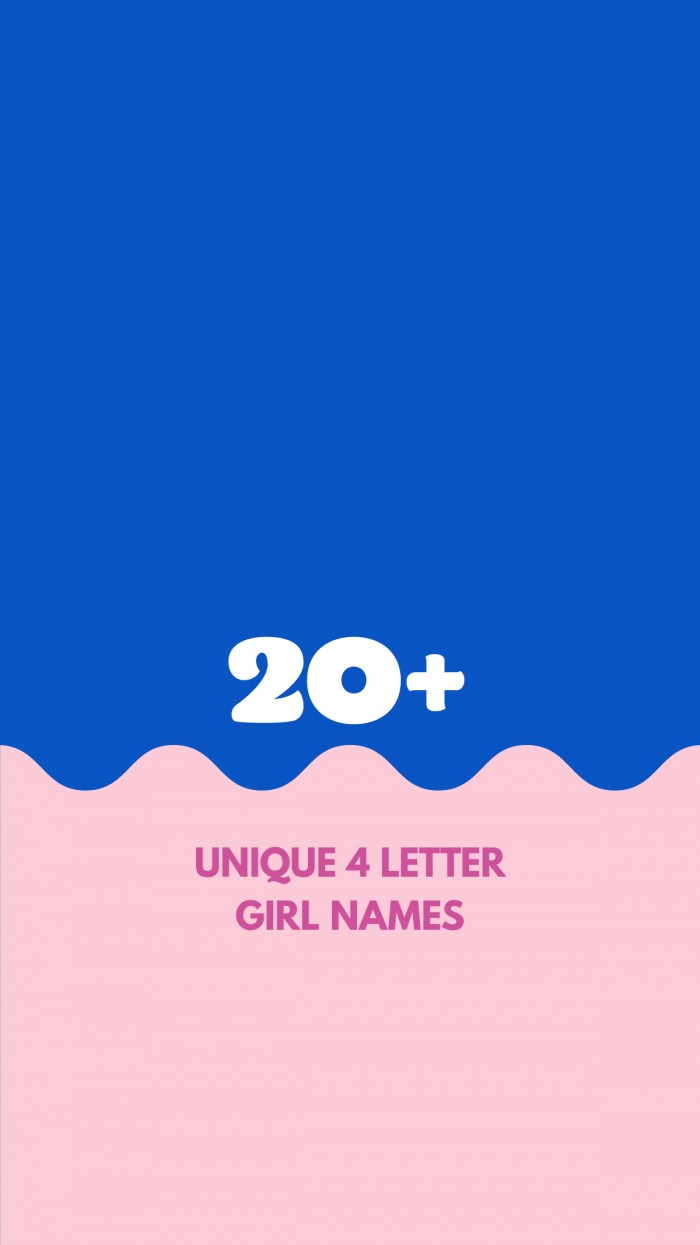 Graphic Saying 20+ 4 Letter Girl Names