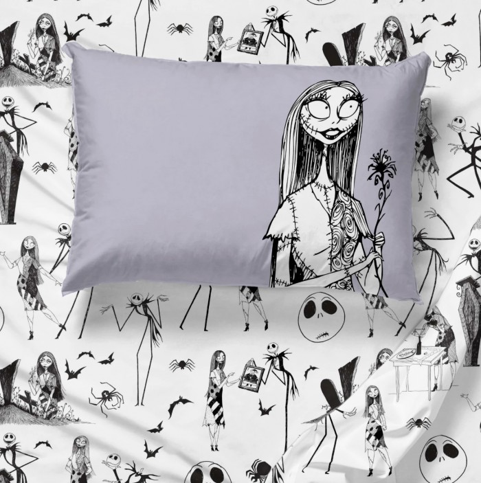 Nightmare before christmas sheets with gray Sally pillow