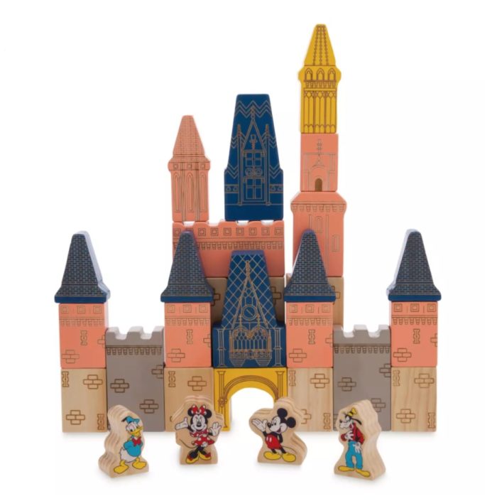 Wooden Castle Block Set with Disney characters