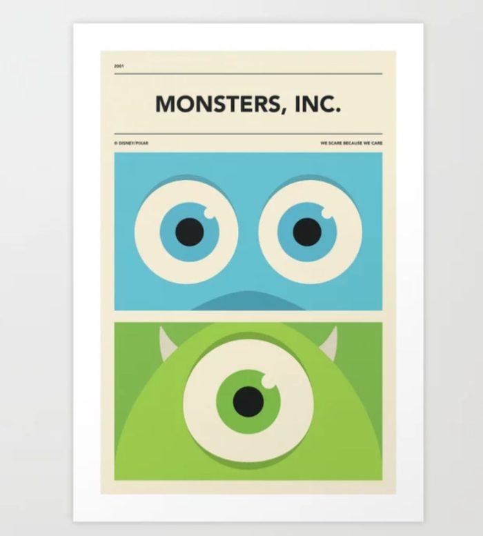 Disney Poster; example includes unique mosters inc. poster