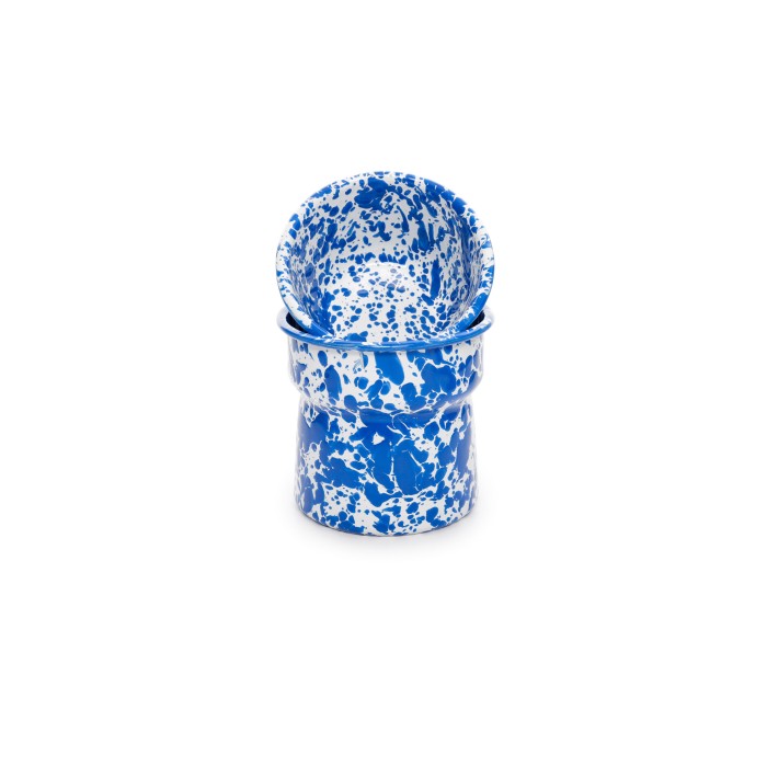 blue and white enamel dip chiller