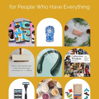photo collage of gifts for people who have everything