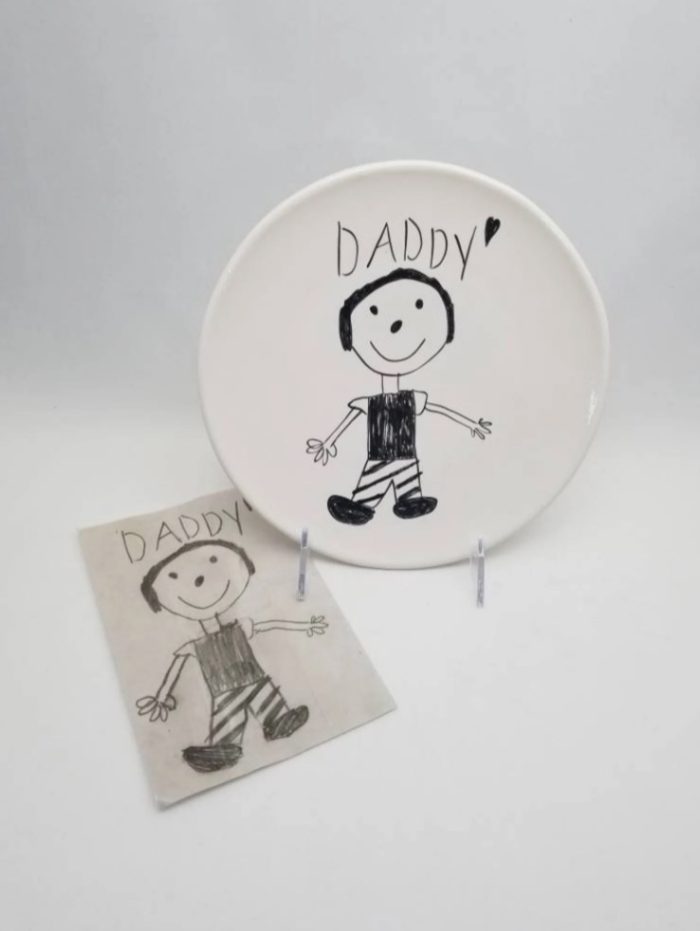 Custom plate with child's drawing on it! 