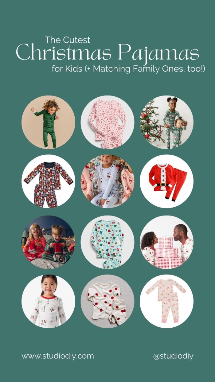Graphic that says The Cutest Christmas Pajamas