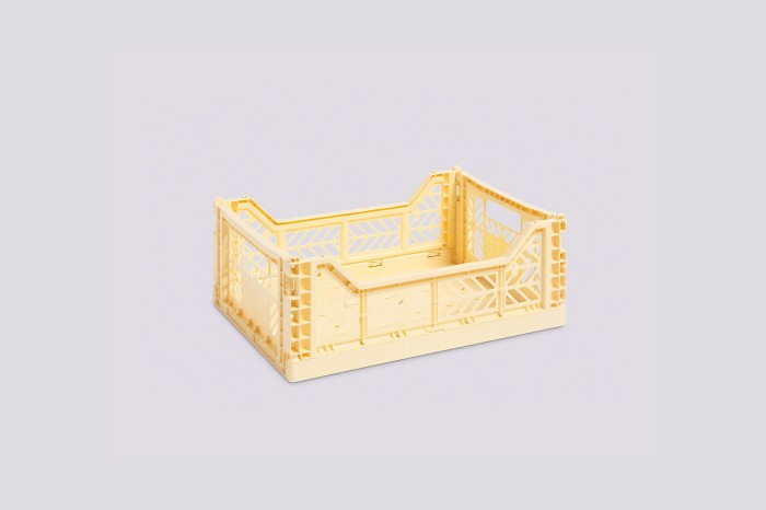 yellow storage crate
