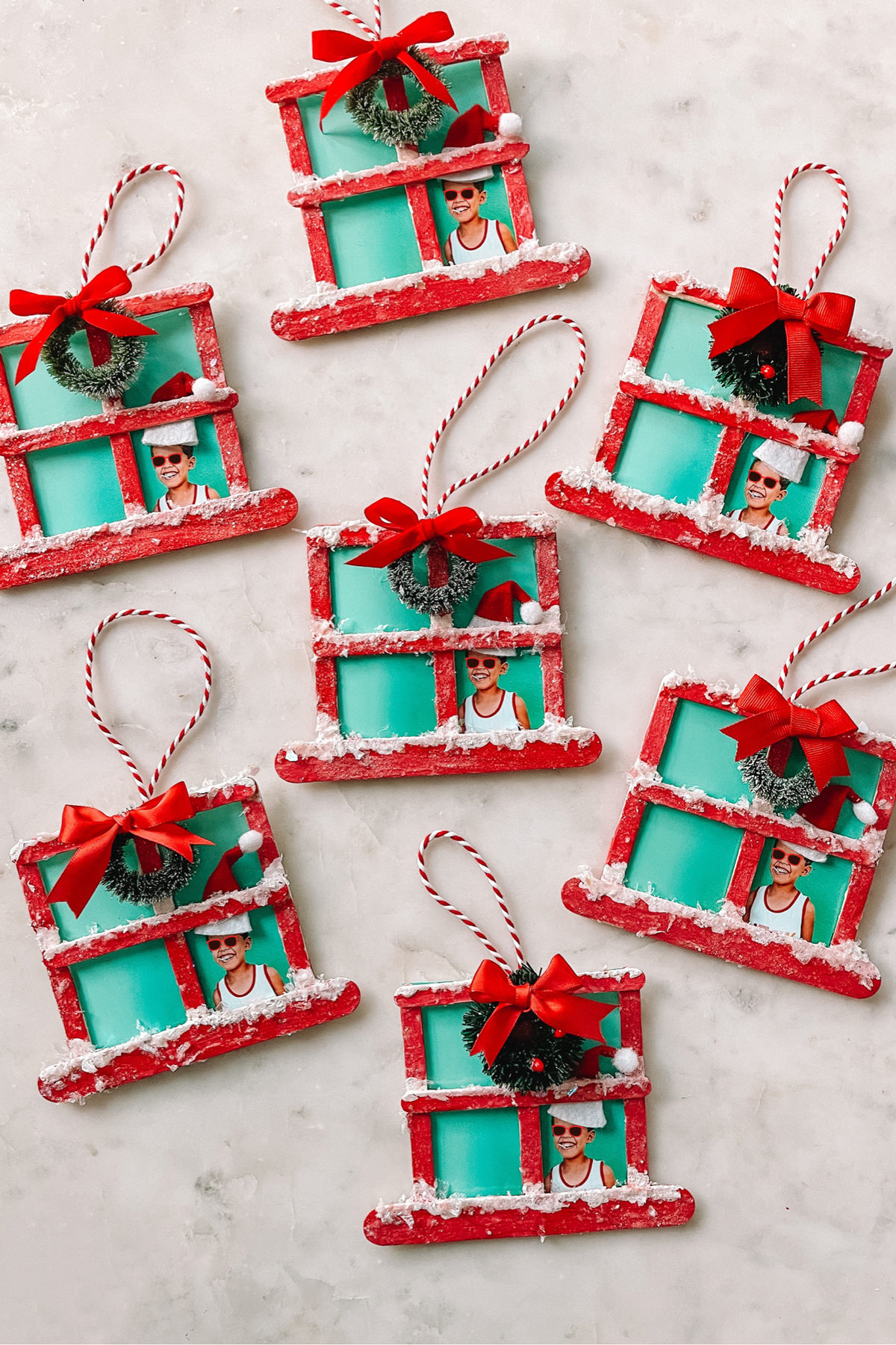 Christmas Window Popsicle Stick Ornament Craft - Studio DIY