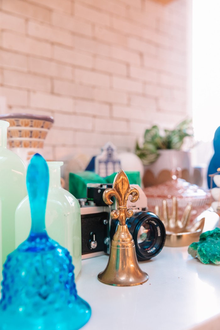 Small decor items on counter