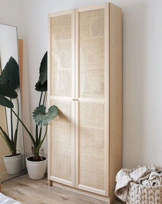 wardrobe with cane doors