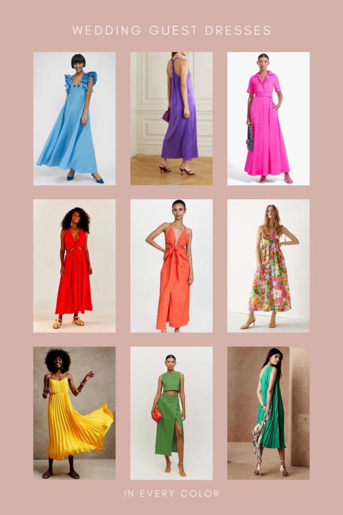 Collage of dresses in every color
