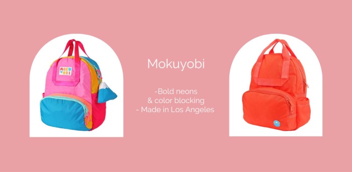 Collage of Mokuyobi backpacks