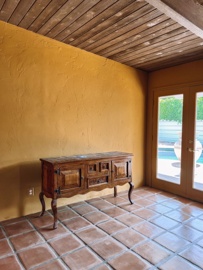 Yellow Wall with Console Table