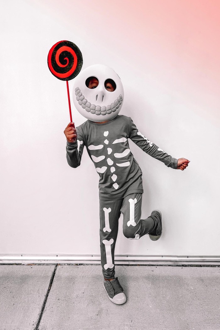 Child in Barrel Costume from Nightmare Before Christmas