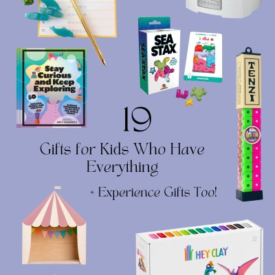 Collage of gifts for kids who have everything