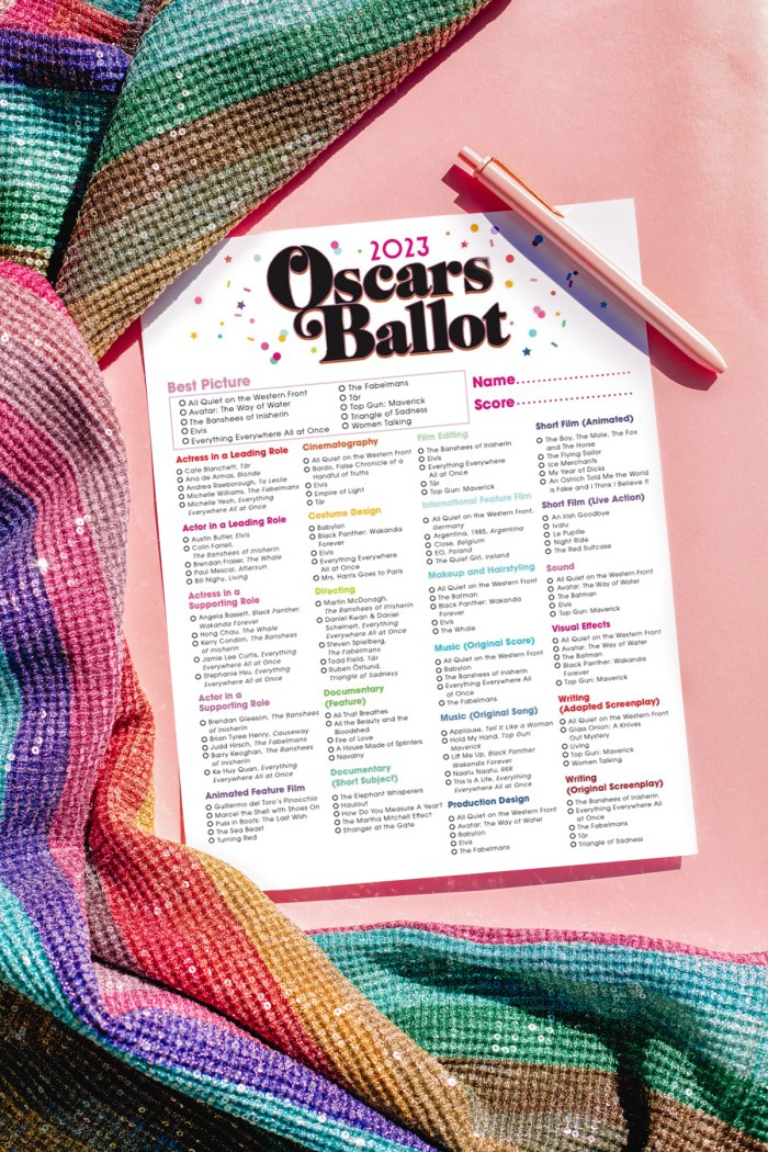 Oscar Ballot 2021: Printable Academy Awards Ballot For Your Oscar