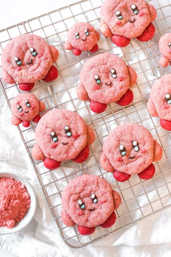 Kirby strawberry sugar cookies.