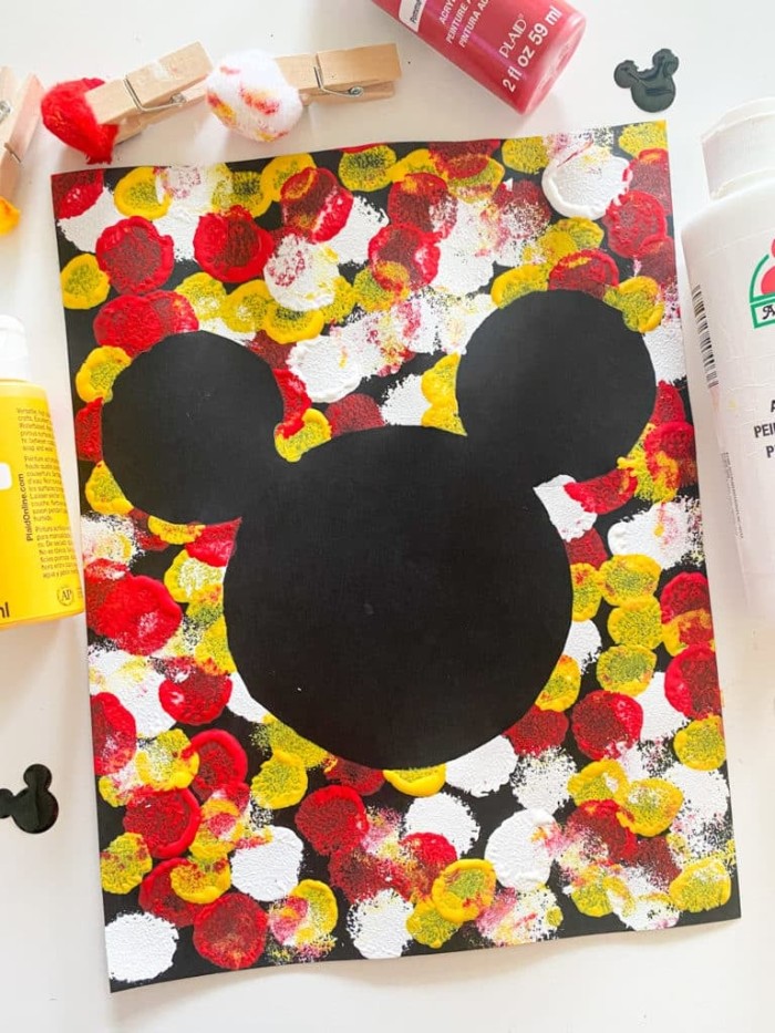 Mickey Tape Resist Craft - Disney Craft Idea