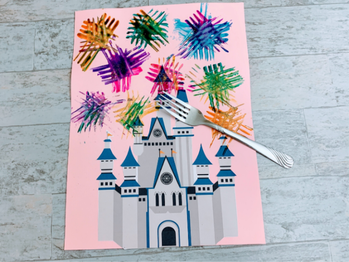 Castle Fireworks Painting - Disney Craft Idea