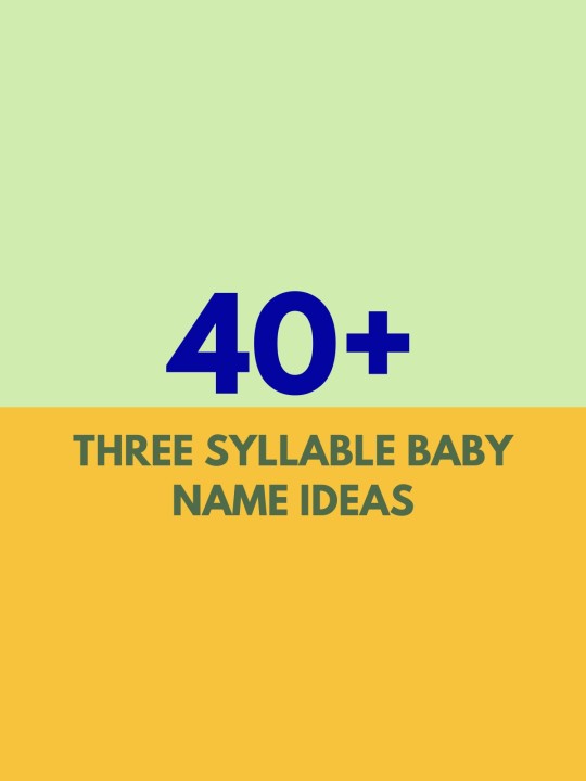 Baby Names with Three Syllables