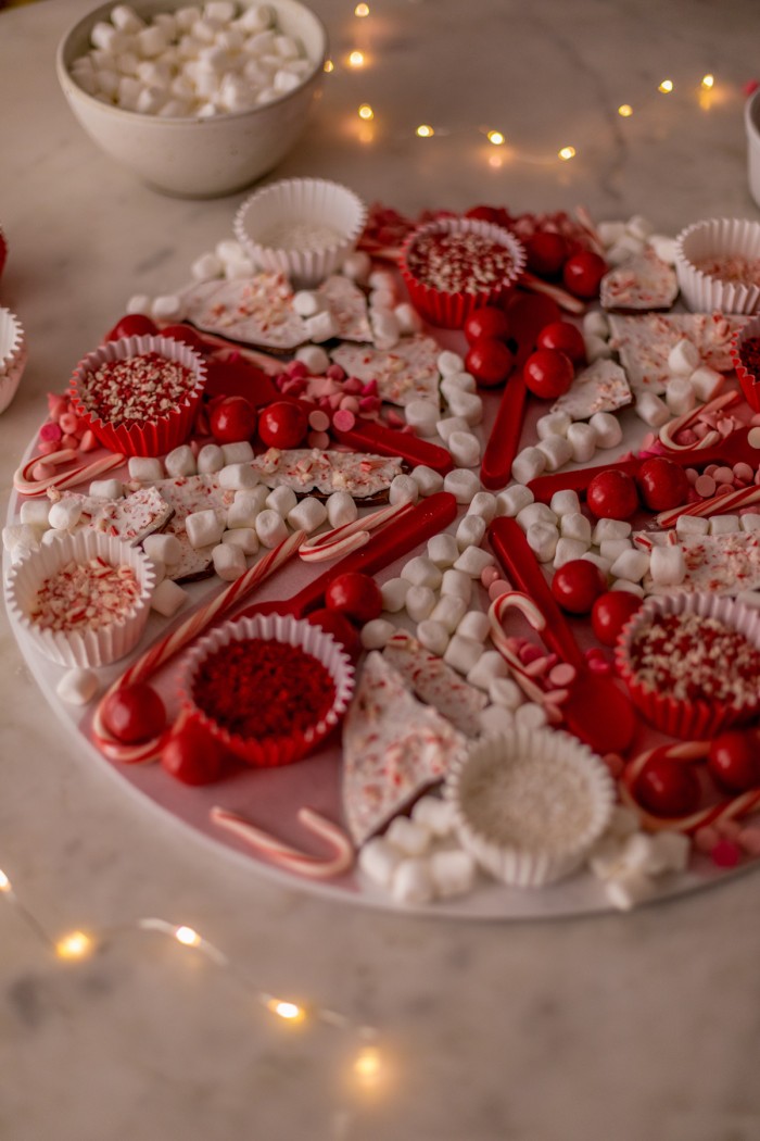 peppermint shaped hot chocolate board