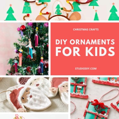 DIY Ornaments for Kids collage of photos