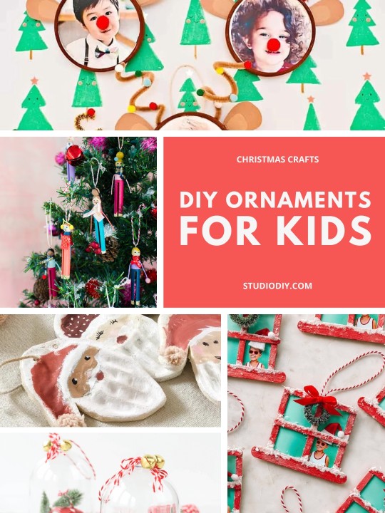 DIY Ornaments for Kids collage of photos