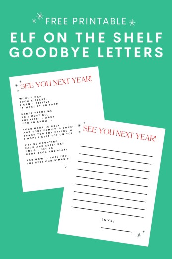 Free Printable Elf Goodbye Letter - Studio Diy