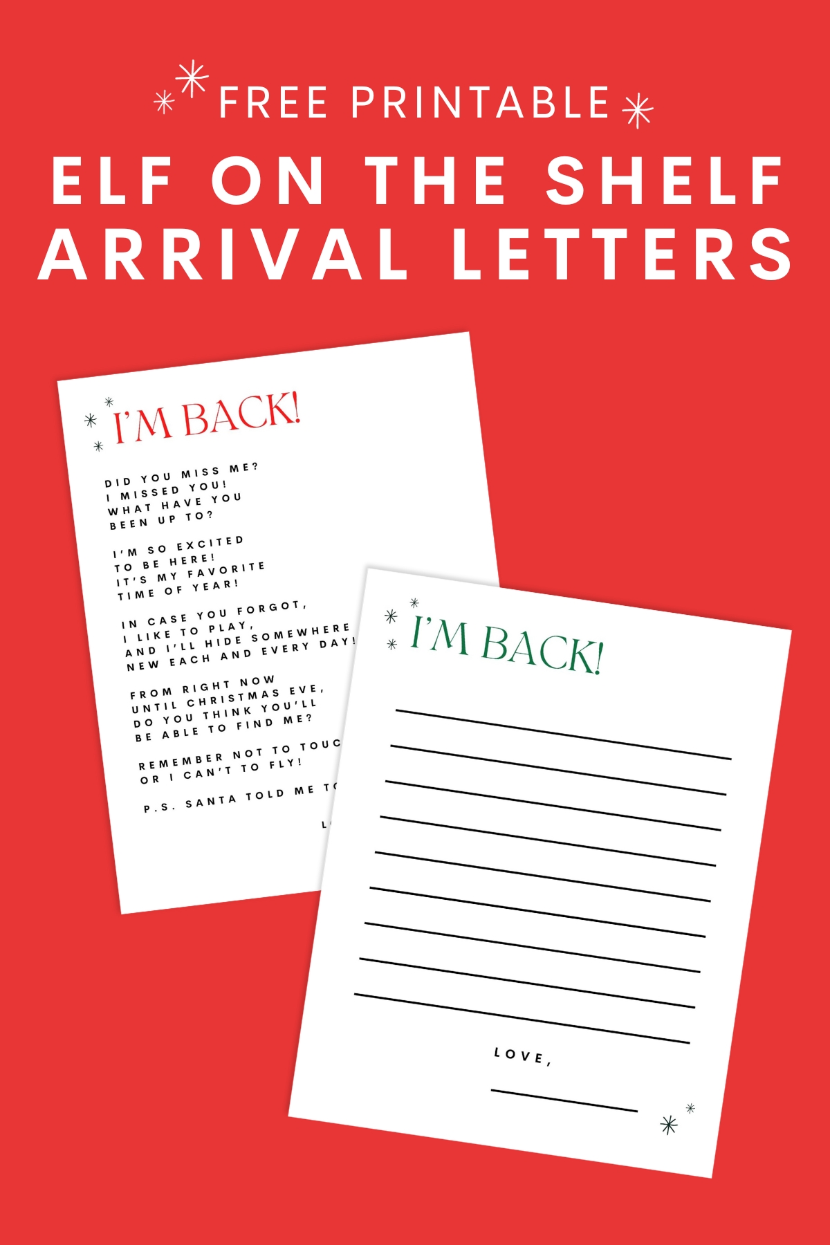 Elf Arrival Letter (Free Printable) - Studio DIY