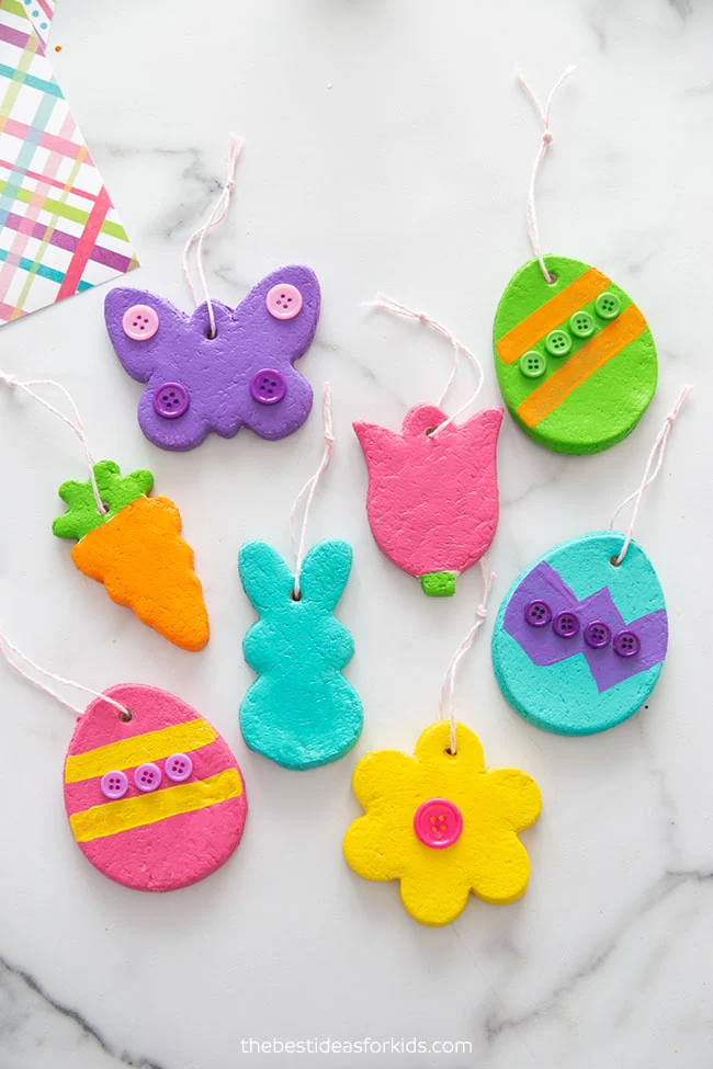 Christmas ornaments made in Easter shapes and designs. 