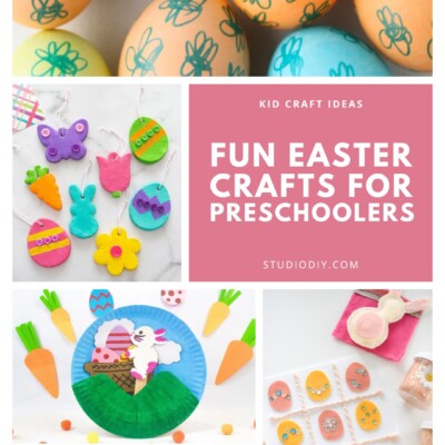 collage of easter craft ideas for preschoolers