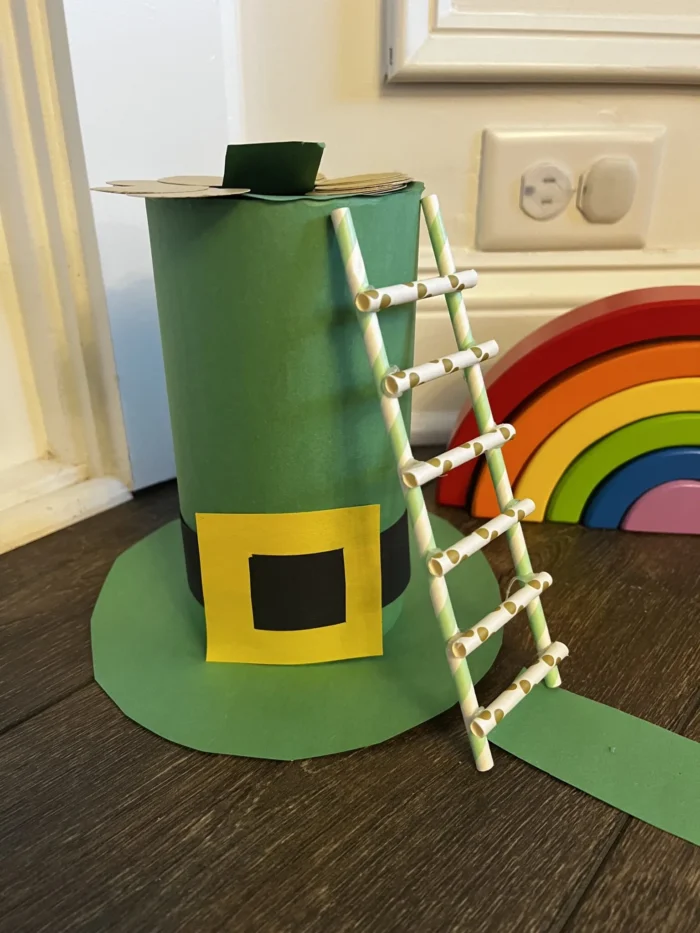 Leprechaun hat with a little ladder going up to the top. 
