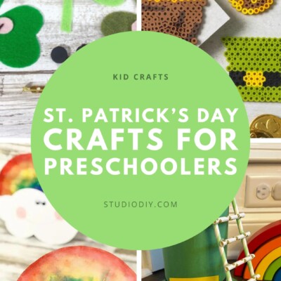 Graphic with St. Patrick's Day crafts