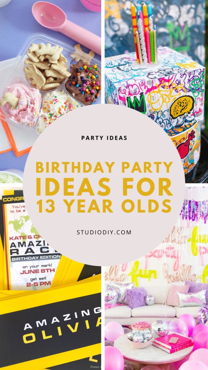 collage of Birthday Party Ideas for 13 Year Olds