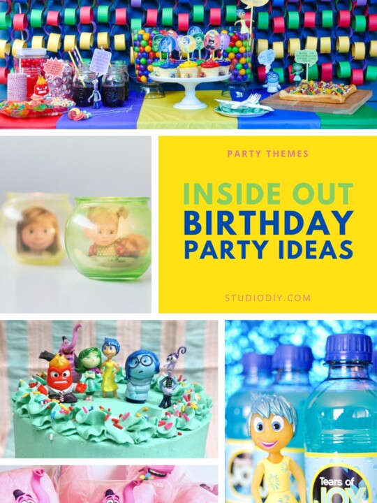 Inside Out Birthday Party Ideas collage
