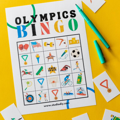 olympics bingo card
