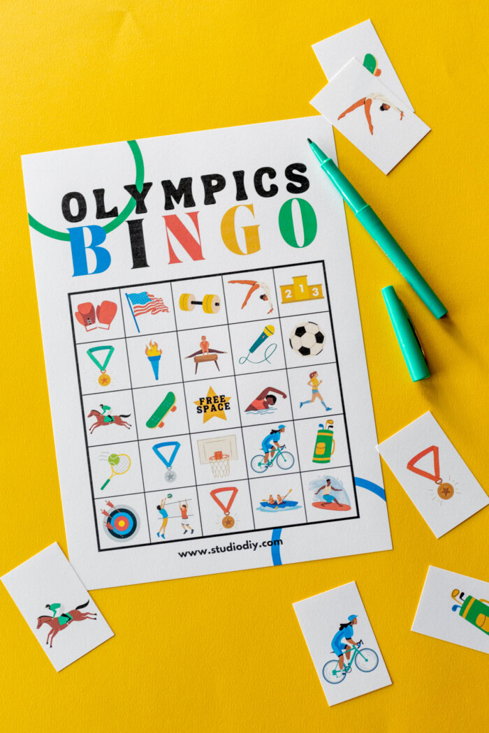 olympics bingo card