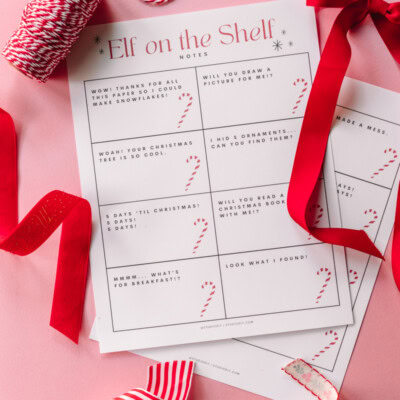 Elf on the Shelf printable notes