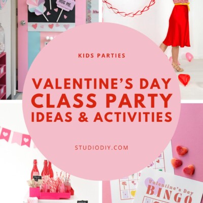 Collage of Valentines Day Class Party Ideas