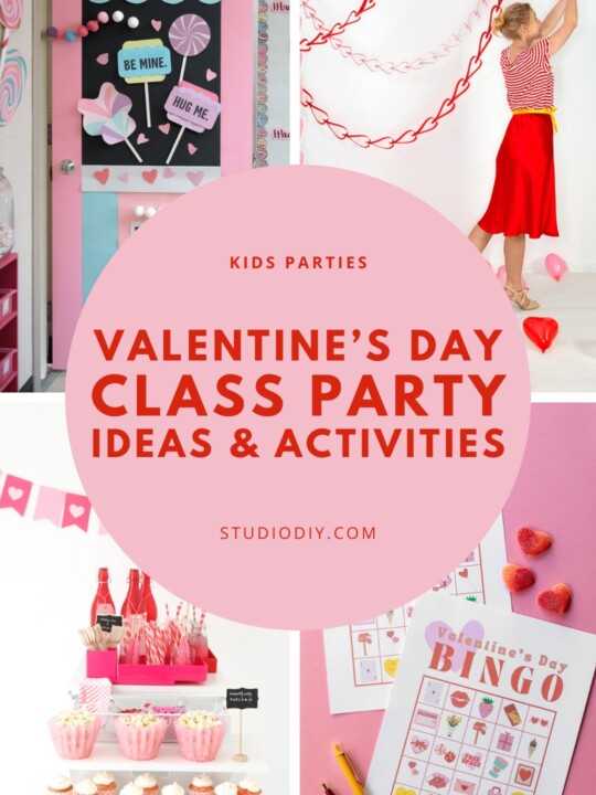 Collage of Valentines Day Class Party Ideas