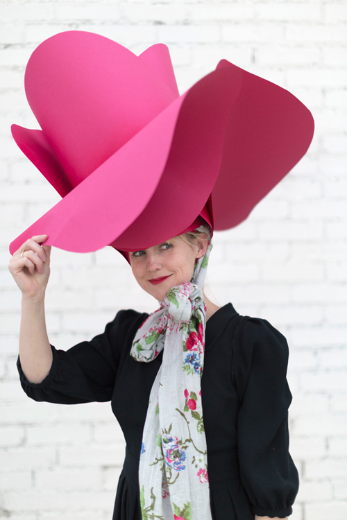 paper rose hat