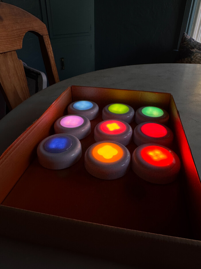 lit up puck lights different colors