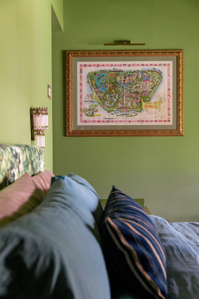 Disney map on green wall